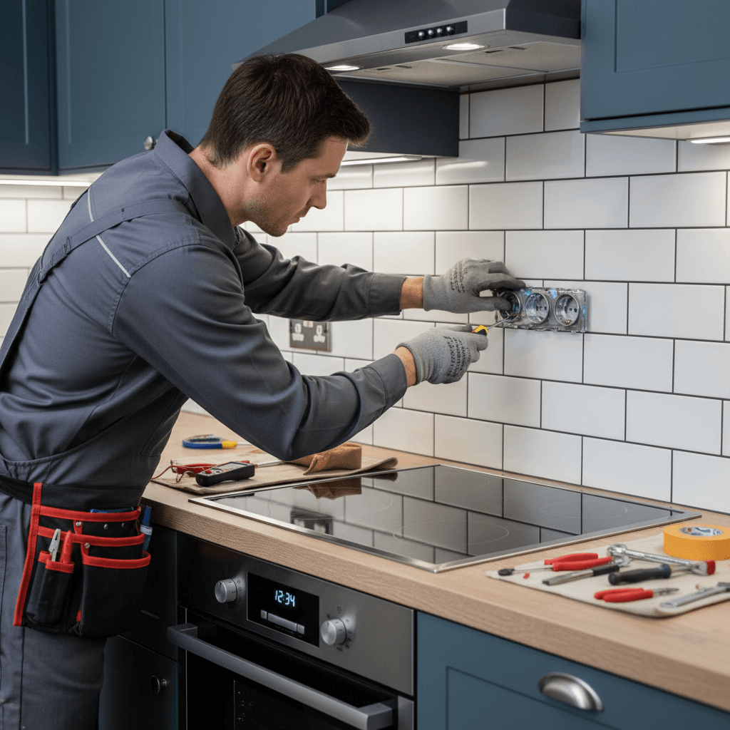 Verlegung von Starkstromkabeln in der Küche